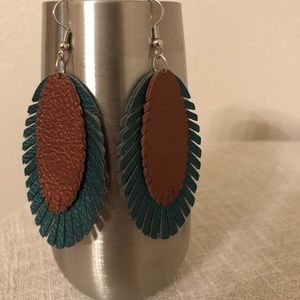 Faux Leather Earrings